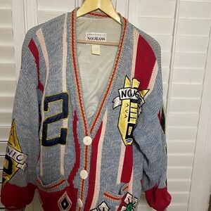 Colorful NO! JEANS Cardigan with Patches